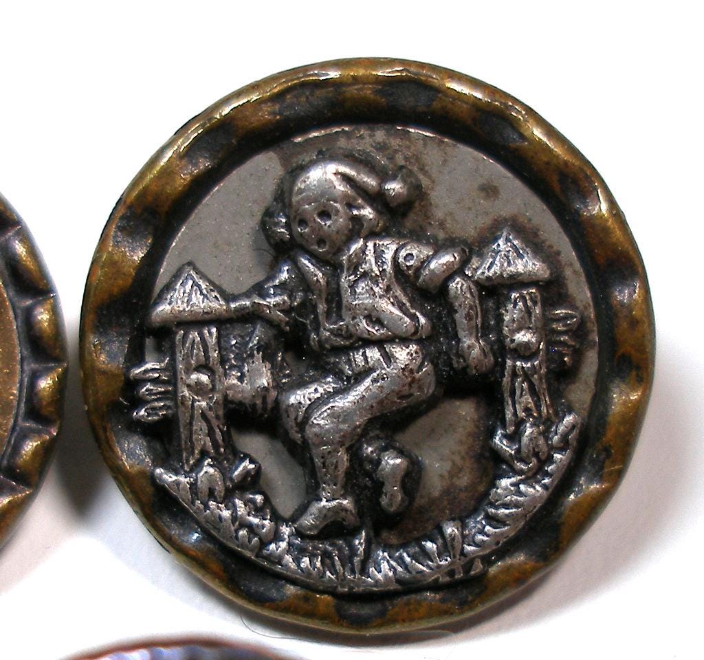 Vintage & Victorian Metal Buttons. Mixed Lot of Picture