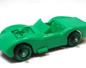 SALE 60s Mini toy sports car. Die cast metal. Midgetoy. Green. Made in USA. Front engine. price reduced.
