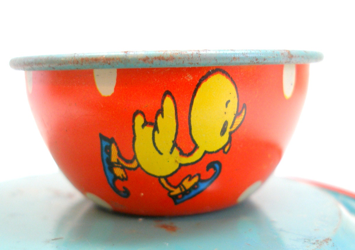 50 年代のブリキのおもちゃのティーセット、オランダのアイス