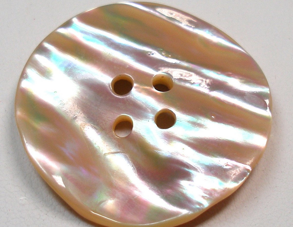 Shell Navy Button Gorgeous XL shell BUTTON with iridescence. 1.5. | Etsy