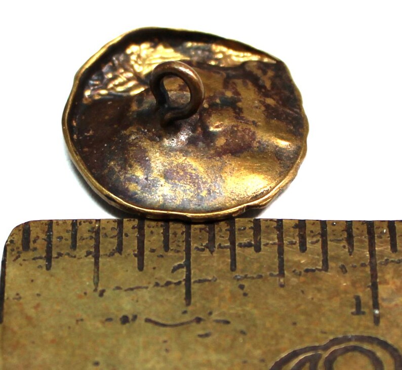 Half Shell BUTTON. 11/16" Victorian Metal Shell. 19th Century. - Etsy