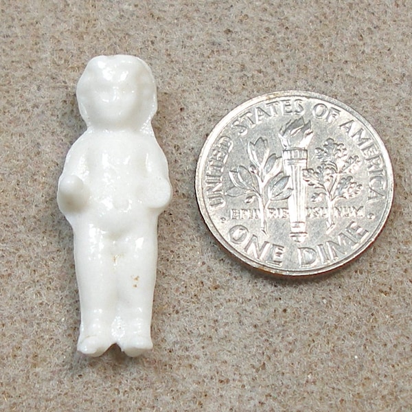 Teeny tiny Frozen Charlotte doll from Germany. Itty Bitty size. 1"  Smallest size. Doll BB.