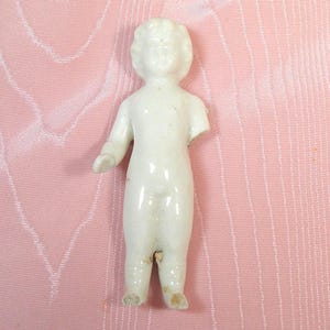 2 7/8&quot; Frozen Charlotte doll from Germany. Antique porcelain. Real 19th century toy.