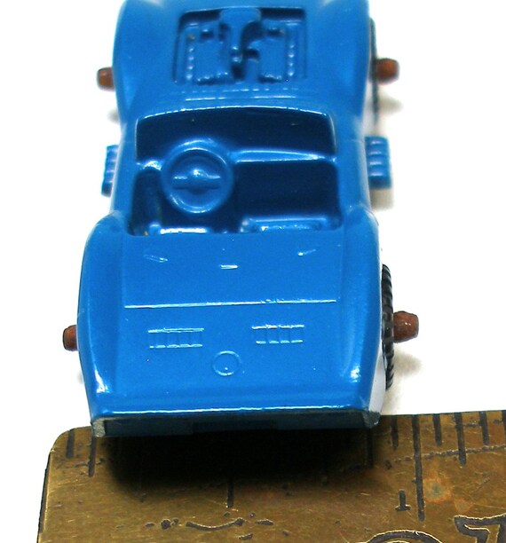 Vintage Mini Toy Sports Car. Die Cast Metal. Midgetoy. Blue. Made