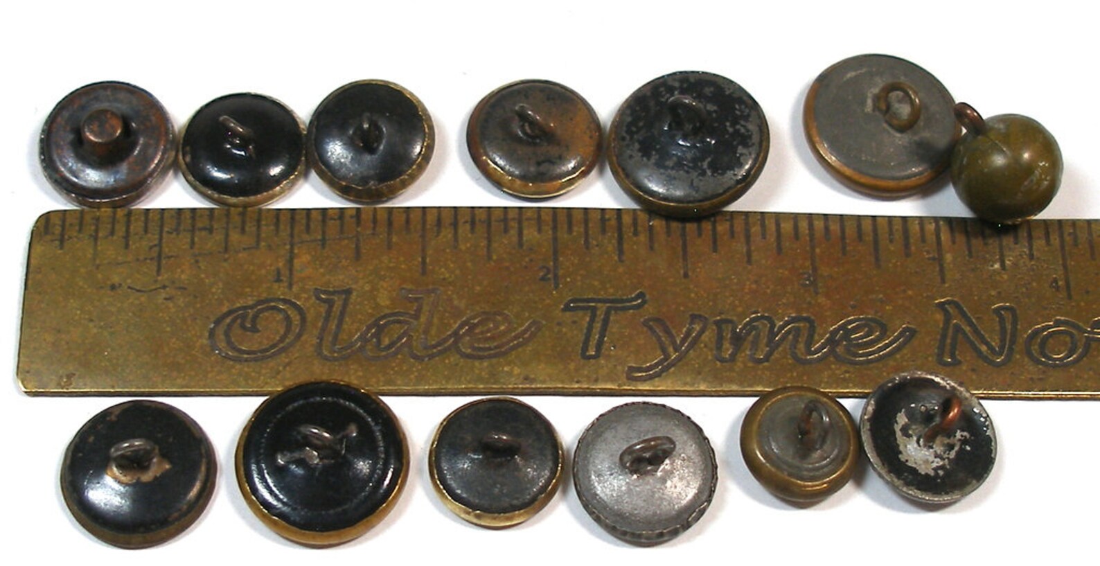 Antique BUTTONS 13 Victorian Mixed Lot of Metal Shabby Chic. Etsy