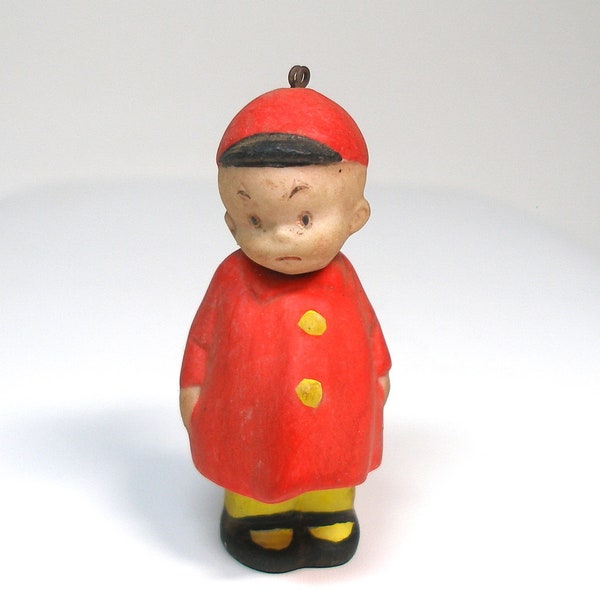 Herby, 1930s Comic Doll from Smitty. German bisque toy with nodder head.  2 1/4"