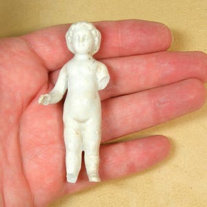 2 7/8&quot; Frozen Charlotte doll from Germany. Antique porcelain. Real 19th century toy.