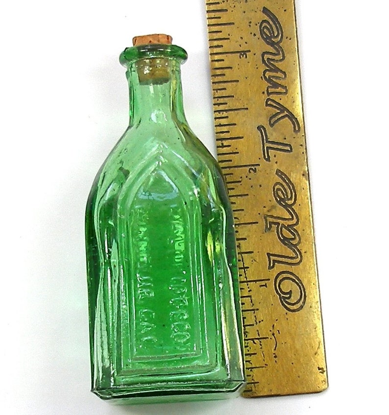 3 Vintage mini glass bottles 1970's antique reproduction Etsy