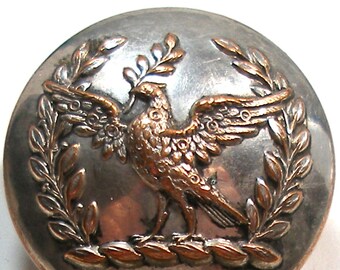 Antique British Livery BUTTON. Bird, brass button 7/8". Firmin & Sons. London.