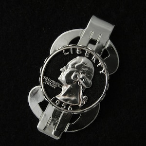 1956 Silver Washington Quarter Money Clip