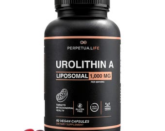 Urolithin A Liposomal 1000mg, 60 Vegan Capsules, Non-GMO, Gluten Free, Cellular Energy Support