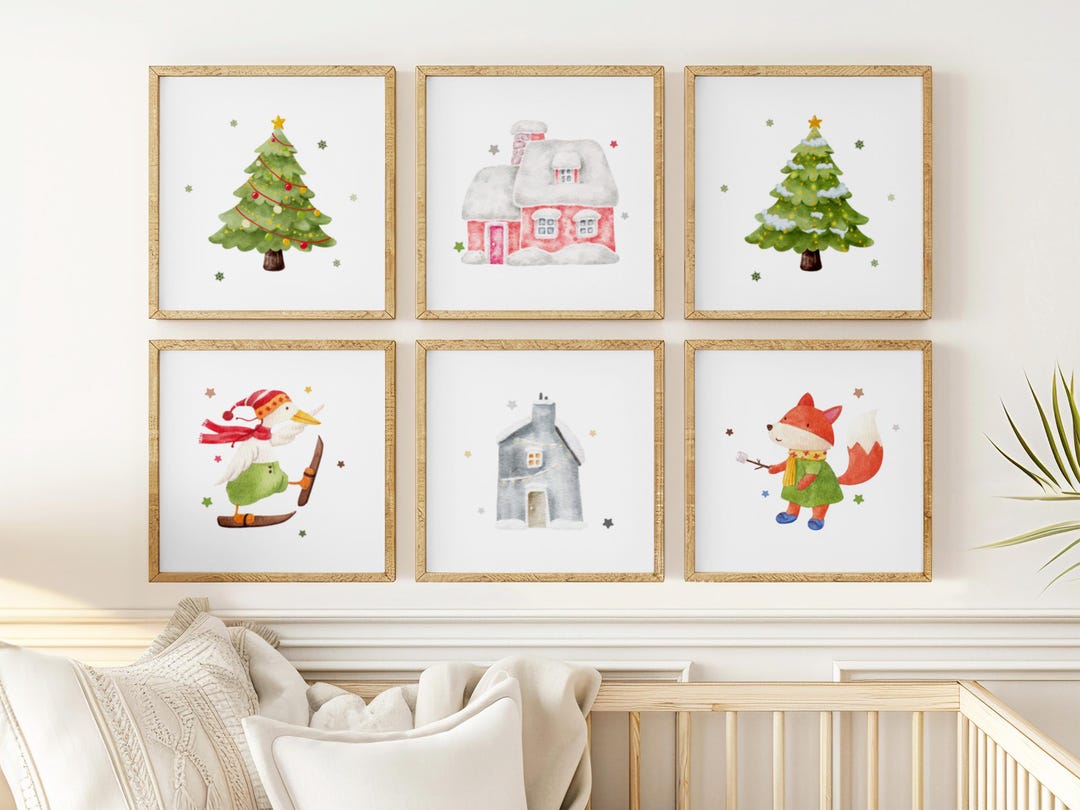 Nursery Wall Art Set of 6 Prints: Winter Theme (instant Download) - Etsy