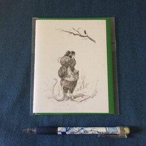 Petite souris, carte de note Big Habit (vierge à l’intérieur)