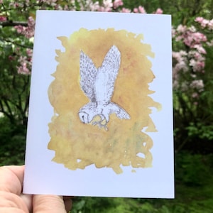 Karte mit Schleiereule (innen leer)