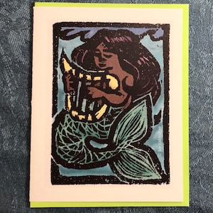 Meerjungfrau Harper Note Card (innen leer)