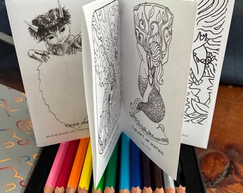 Seas and Trees: coloring zine 2 (by metasilk) - Digital Download
