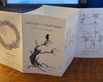 Circles and Feathers: coloring zine 1 (by metasilk) - Digital Download
