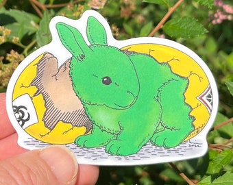 Biohazard Bunny Sticker 3" Vinyl-Aufkleber, wasserfest