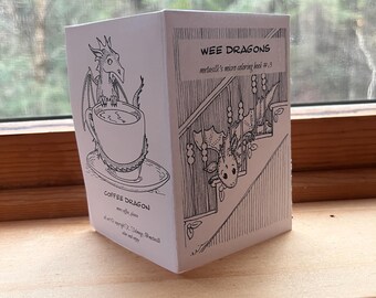 Wee Dragons: coloring zine 3 (by metasilk) - Digital Download