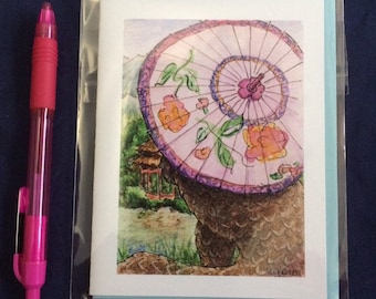 Pangolin in der Park Note Card (innen leer) • von Kir Talmage