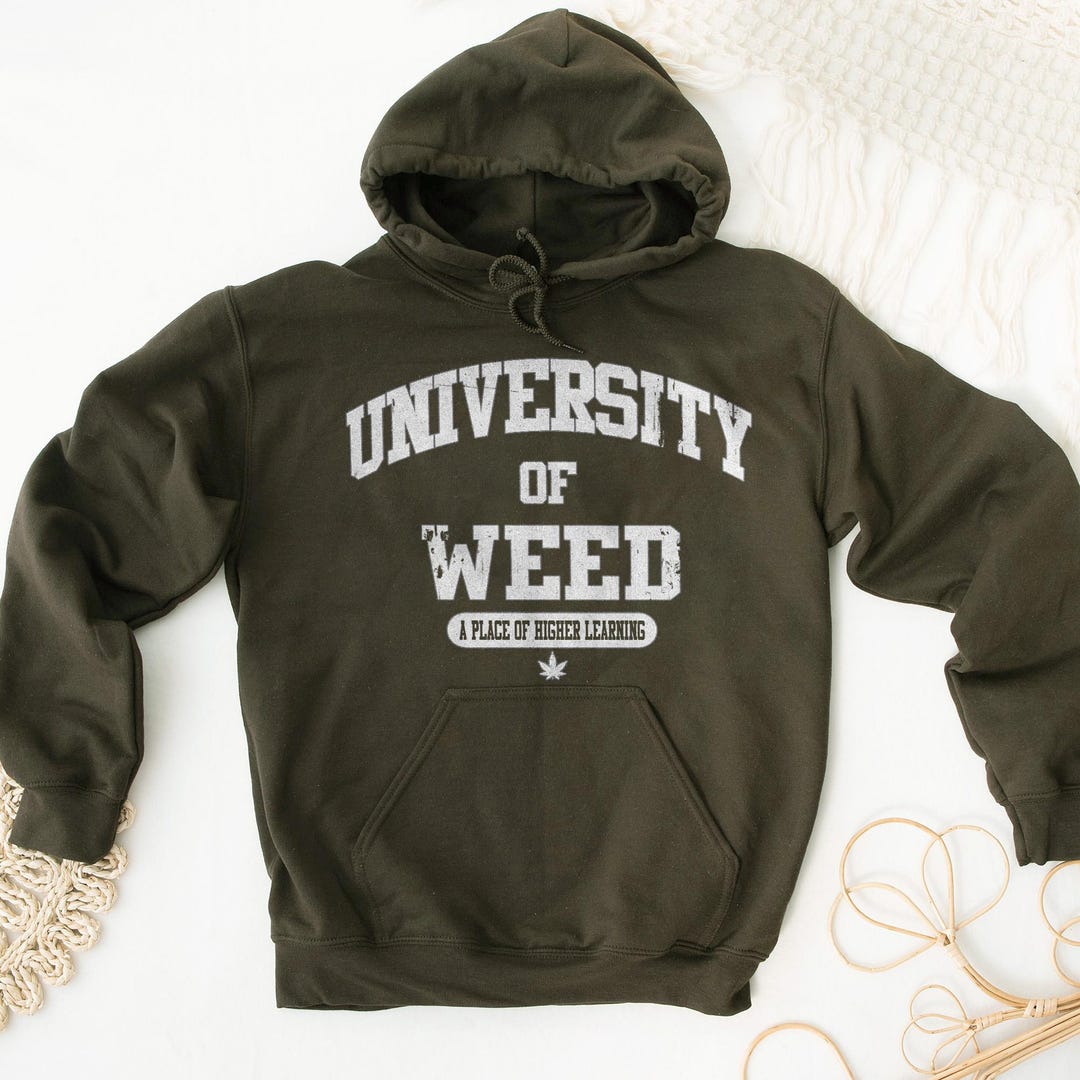 Personalized University of Weed Hoodie Vintage Style Higher