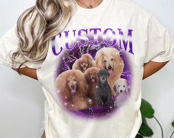 Camiseta pirata vintage personalizada con colores cómodos para mascotas, foto personalizada de mascota, nombre, retrato de perro personalizado, camiseta personalizada, camiseta de gato, camiseta de los 90