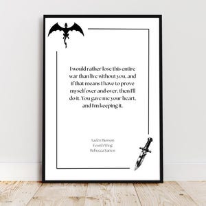 Xaden Riorson- Fourth Wing by Rebecca Yarros BookQuote