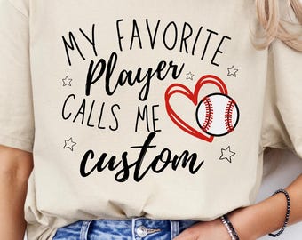 My Favorite Player Calls Me Custom Png, Custom Sports Shirt for Family Png, Sports Grandma Png, Baseball, Soccer, Basketball, Fave Player