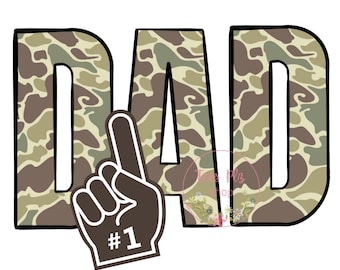 Camo Dad PNG, Deer Hunting Design, Father's Day Sublimation (Digital Download)
