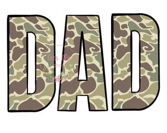 Hunting Camo Dad PNG, Fathers Day Sublimation (Digital Download)