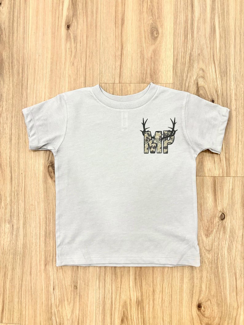 Personalized Deer Season Kids Shirt, Custom Toddler Buck Hunting Outfit, Whitetail and Mule Deer Tee, Custom Deer Season Shirt, Camo Tee
