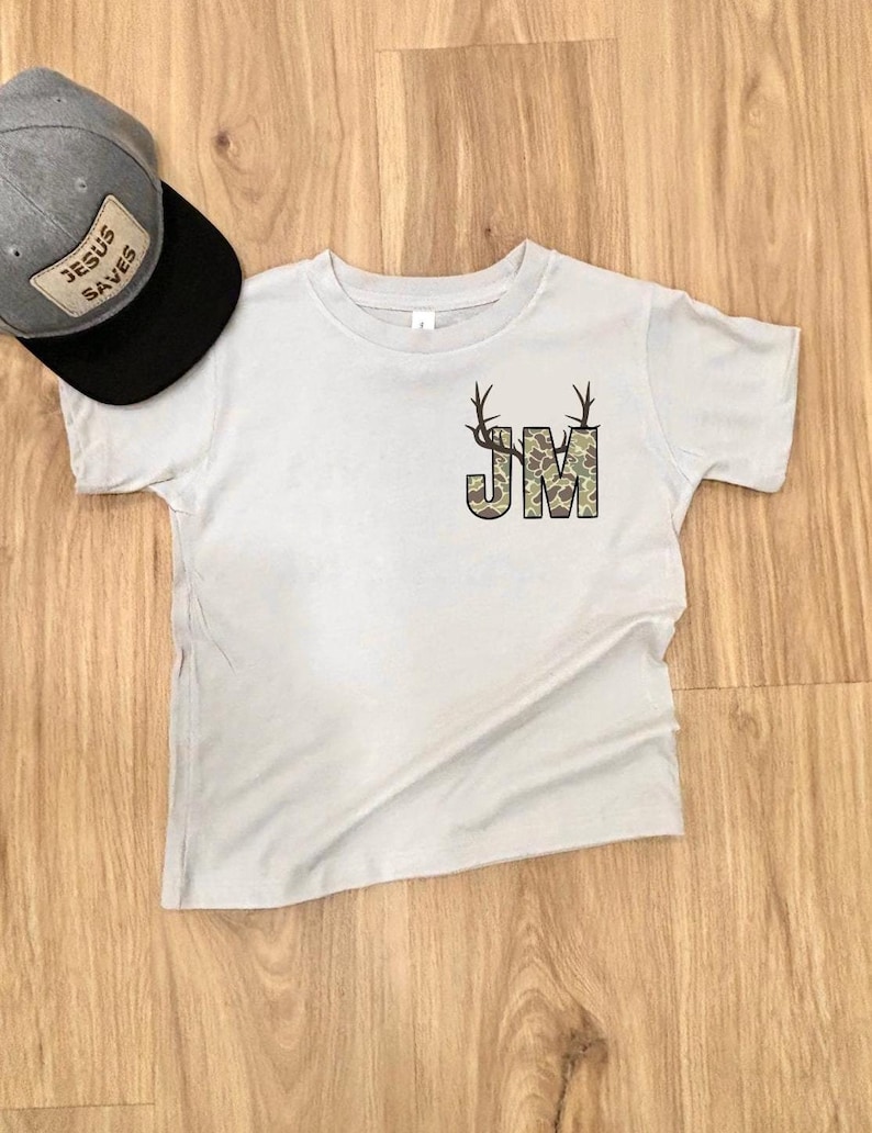 Personalized Deer Season Kids Shirt, Custom Toddler Buck Hunting Outfit, Whitetail and Mule Deer Tee, Custom Deer Season Shirt, Camo Tee