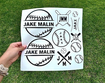 Baseball Decal Sheet, Boy Name Decals, Easter Basket Filler Vinyl Sport Sheet, Boy Decal Sheet, Back to School Name Labels, Baseball Decals