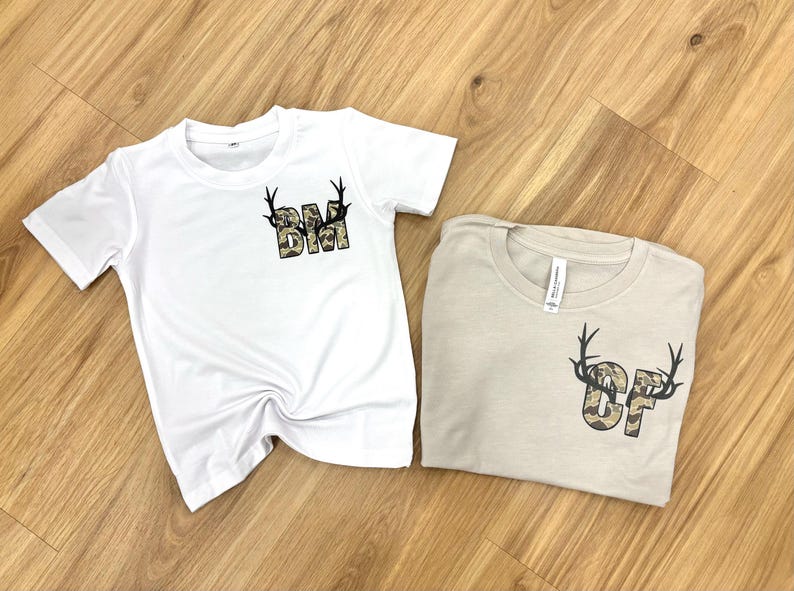 Personalized Deer Season Kids Shirt, Custom Toddler Buck Hunting Outfit, Whitetail and Mule Deer Tee, Custom Deer Season Shirt, Camo Tee