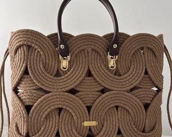 Bolso con asa de anilla – Forrado y lavable a máquina – Bolso de mano elegante para mujer, ideal para el día a día