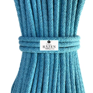 Cuerda de algodón trenzada de 6-7 mm, 45-50 metros, 1 kg, para coser, hilo de algodón para cestas, cuerda de trenzado, cordón de algodón, hilo de cesta bohemio.