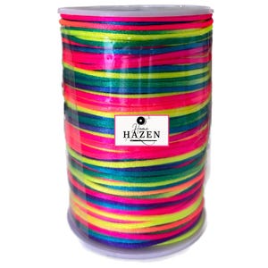 Knitting Thread Neon Color Marbling Rat Tail Floss Thread Bag Knitting Thread Macrame 2 mm 100 meters