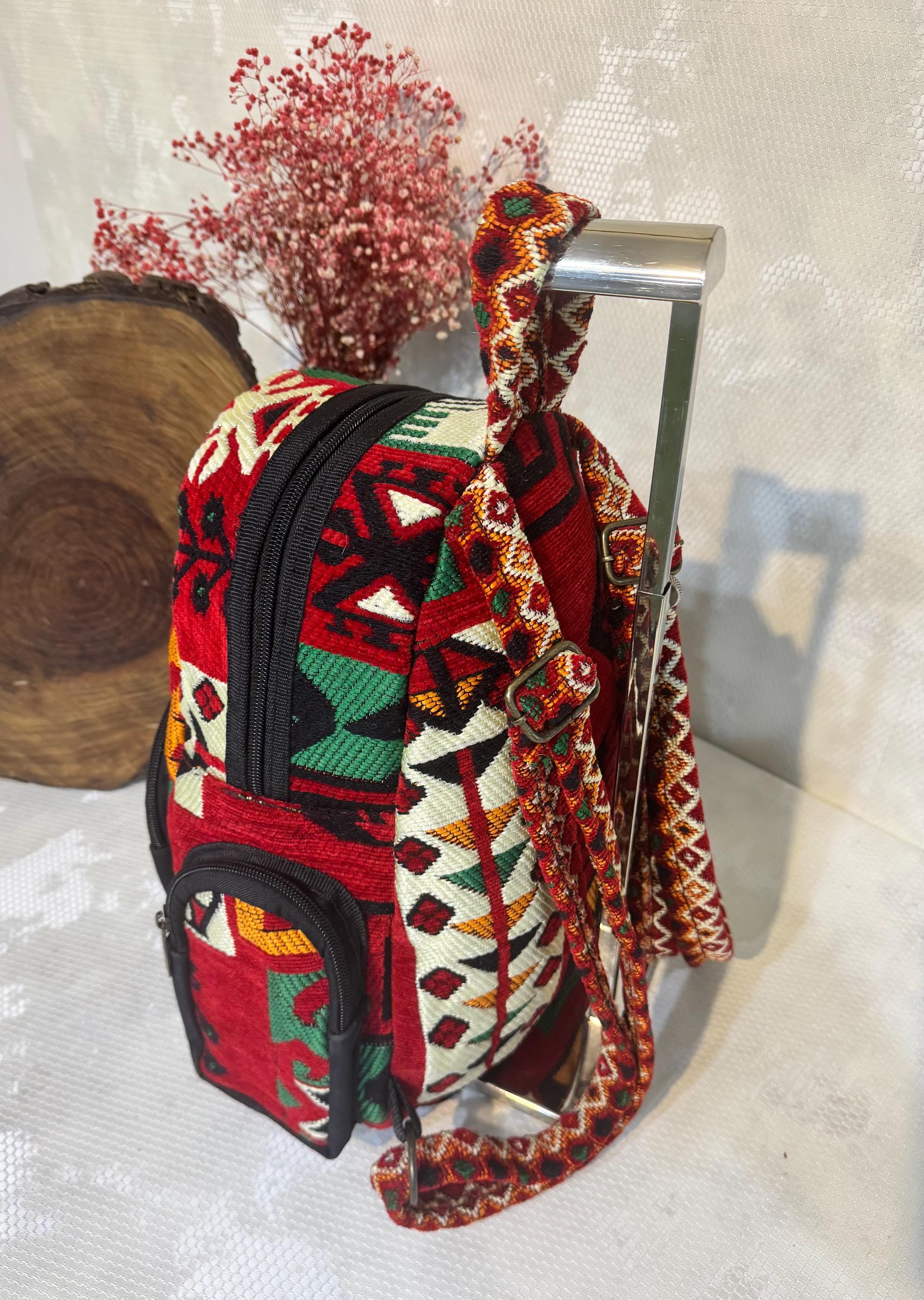 Boho Kilim Backpack: Handmade Tribal Woven Rucksack - Etsy display picture 1