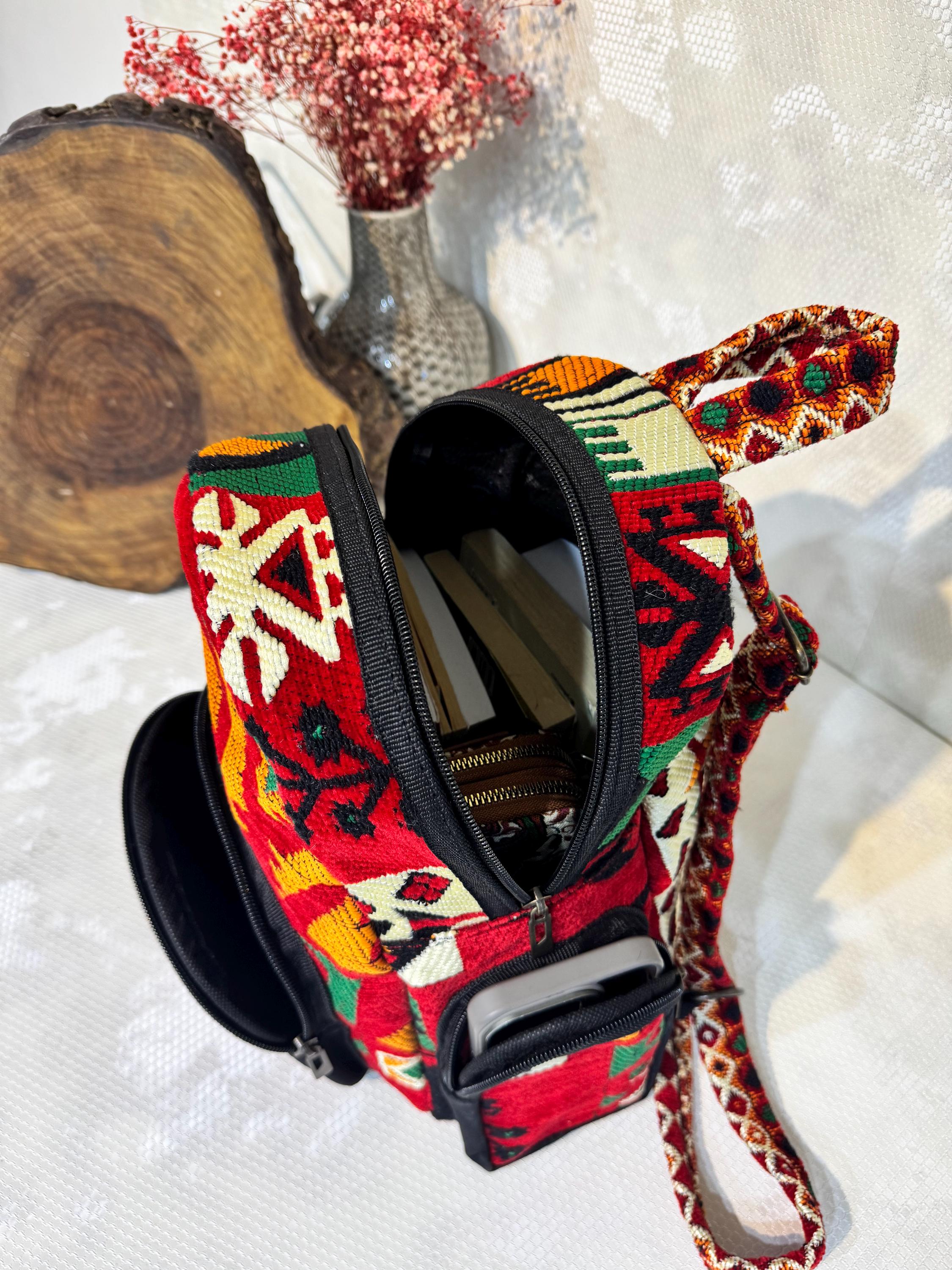 Boho Kilim Backpack: Handmade Tribal Woven Rucksack - Etsy display picture 2