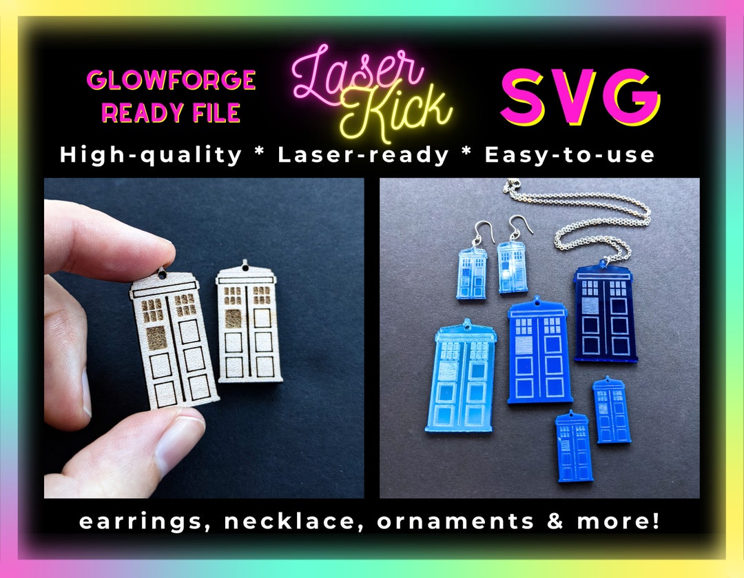 Tardis SVG Doctor Who Digital Download Earring SVG Fandom - Etsy
