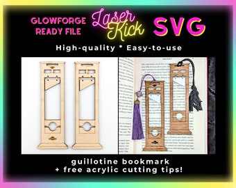 Guillotine Bookmark SVG Book Mark Digital Download