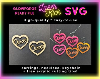 Queer Doll SVG Digital Download Lesbian Earrings