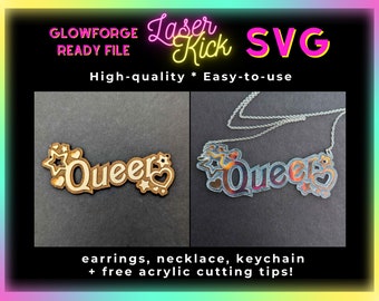 Queer Doll SVG Digital Download Pride Necklace