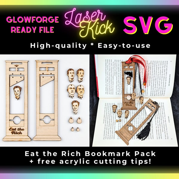 Guillotine Bookmark SVG Bundle Book Mark Digital Download Eat The Rich