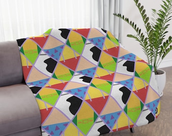 Cozy Rockos Modern Life Inspired Sherpa Blanket, 90s Cartoon Fan Gift