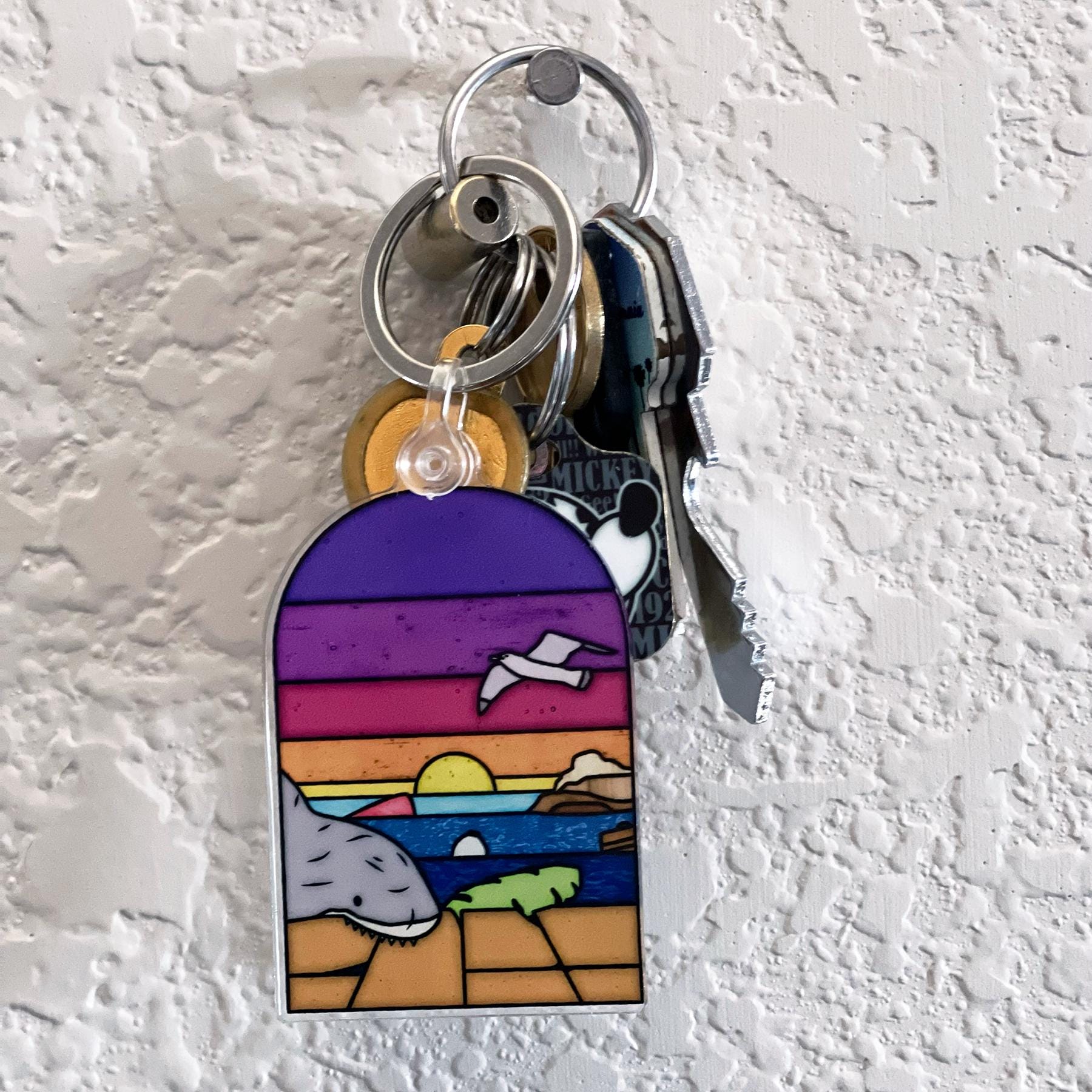 Key Card Raft Stained Raft Keychain - Raft Game Themed, Survival Game Gift, Gamer ...