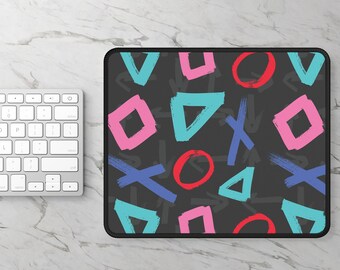 Playstation Controller Inspired Design Gaming Mouse Pad, Gaming Setup, Office Decor
