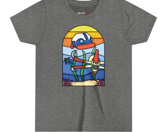 Youth Stained Ocean T-shirt, Gaming Shirt, Survival Gaming Tee, Survival Gamer Gift, Video Game Clothing, Subnautica, Multiple Colors