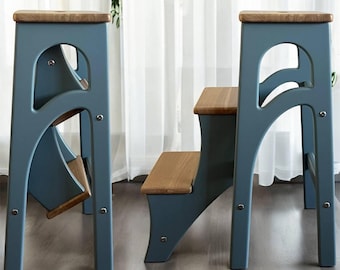 Stepladder, Kitchen Step Stool, Library Ladder, Wood Step Ladder Stool, Foot Stool, Dinning Stool, Library Steps, Wooden Chair, Stool Ladder