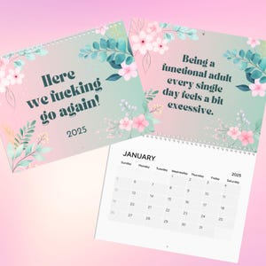 2025 Sarcastic Wall Calendar, Funny Quotes, Sassy & Hilarious Office Gift, Perfect Gag Gift for Coworkers